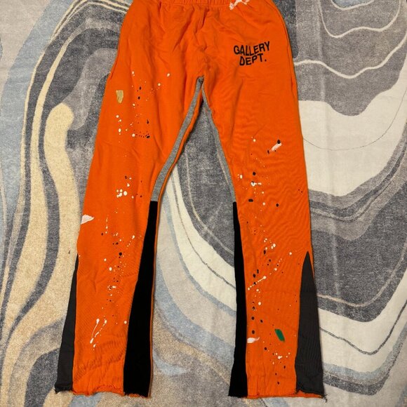 Gallery Dept Painted Flare Sweatpants Orange Size Large - Picture 1 of 3